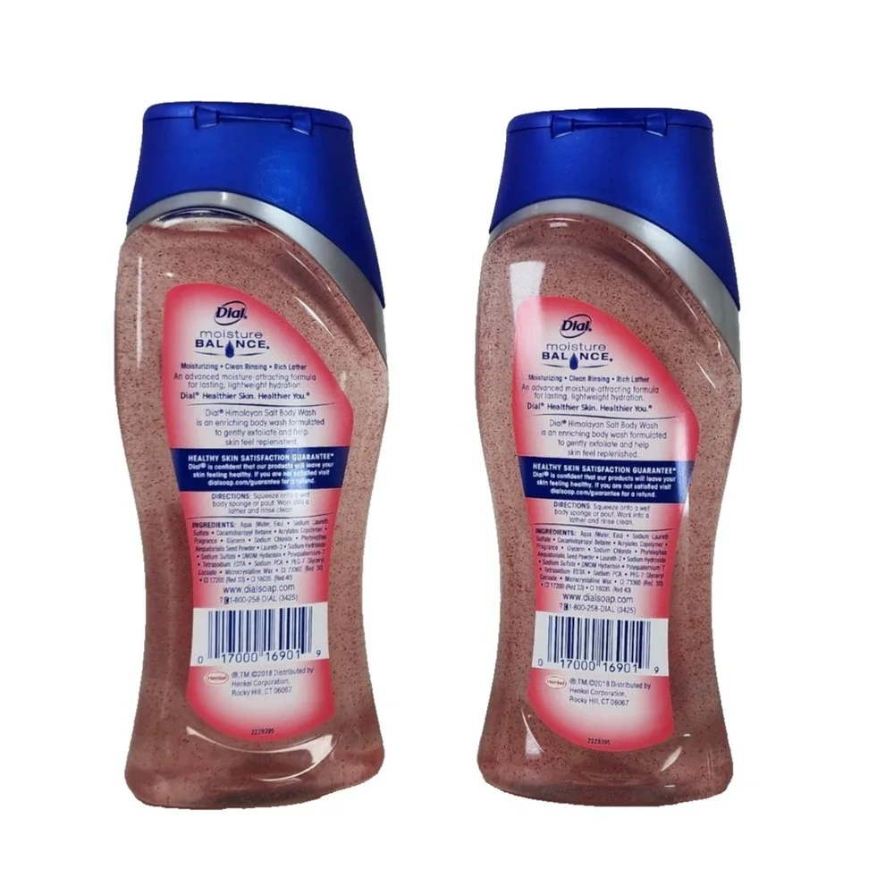 2 pack Dial Himalayan Salt Body Wash Moisturizing‎ Clean Rinse Rich Lather 12 oz